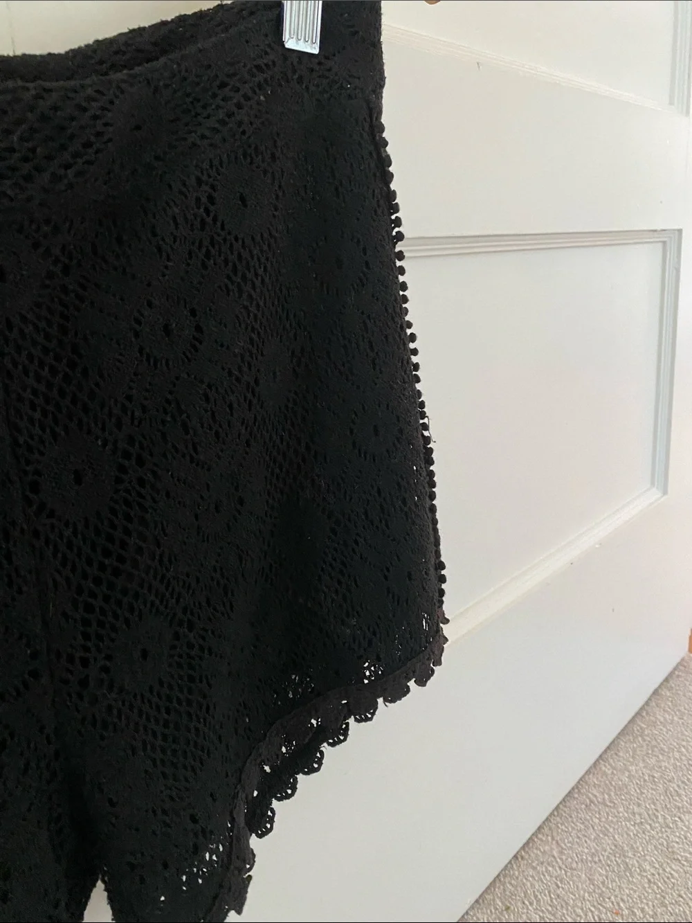 Free People Black Crochet Shorts